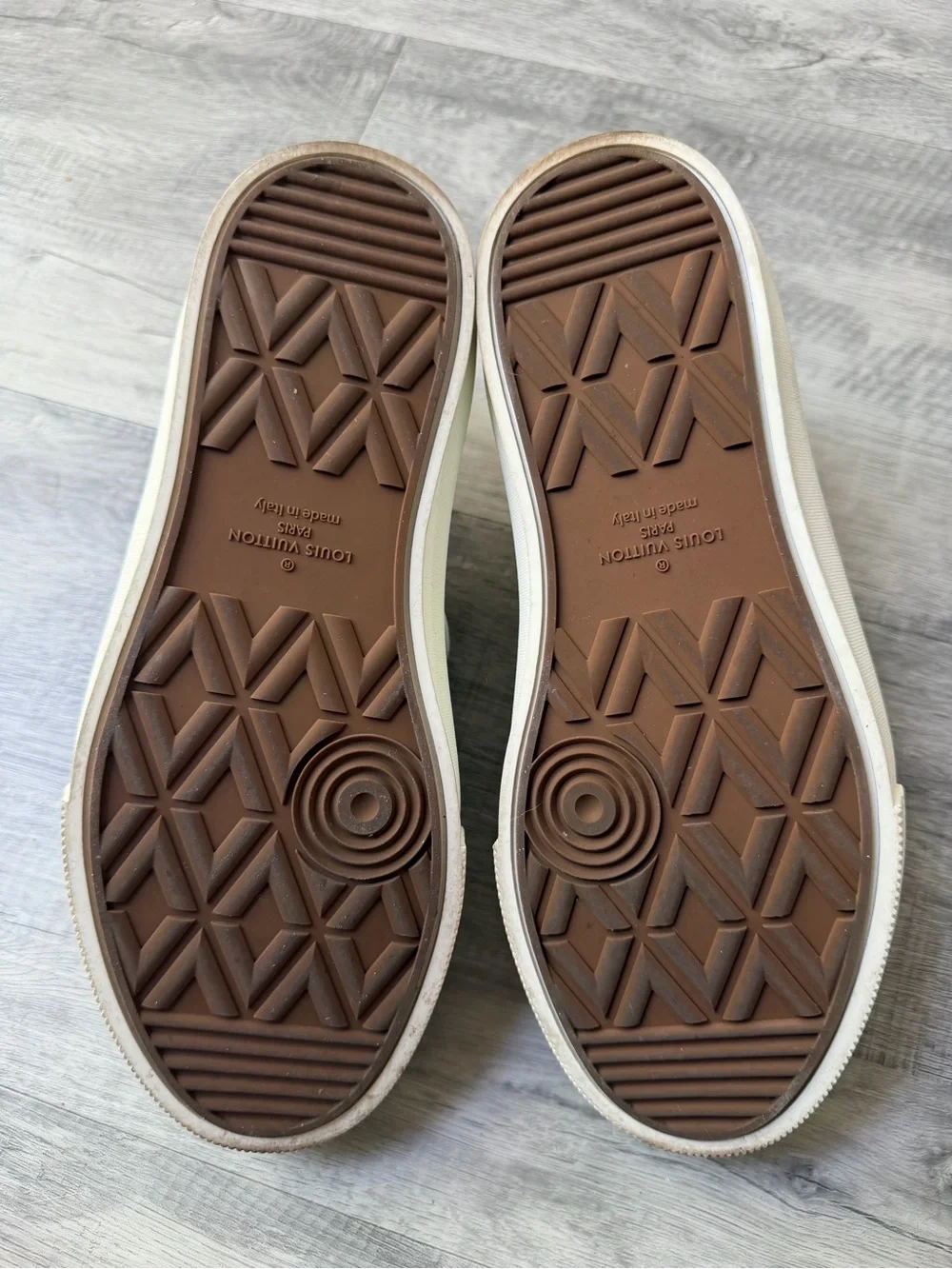 Louis Vuitton White Monogram Slip-On Sneakers